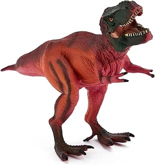Childrens T-Rex Red/Black Dinosaur Figure Toy (27cm Length) Realistic Detailed Dino Collection for Kids - Action Figures for Playtime Fun & Learning