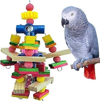 Parrot Toys, Suitable for African Gray Parrots, Cockatoos, Baby Macaws, Amazon Parrots and Other Small and Medium-Sized Bird Toys