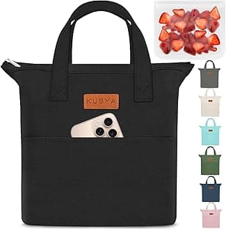 Lunch Box for Women, Lunch Bag for Women Men Adult Simple Lunchbox Reusable Lunchbag Insulated Lunch Boxes Large Capacity Cute Lunch Tote Bag, with Food Storage Bags for Work, Office or Picnic