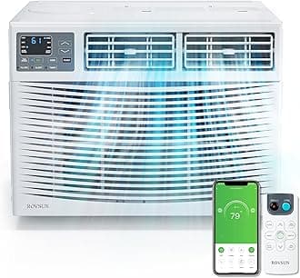 ROVSUN Smart 24000BTU Window Air Conditioner with WiFi, Energy Saving Window AC Unit with Remote & App Control & Timer Function & Easy Install Kit, for Rooms up to 1500 Square Feet, 230V/60Hz, White