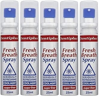 x5 Dentiplus Fresh Breath Spray Seriously Refreshing Coolmint Sugar Free 25ml