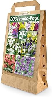 Mixed Summer Flowering Bulbs | 303 Bulbs in 5 Varieties | Bee & Butterfly Friendly | Eco Packaging | Premium Quality