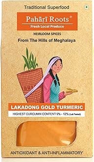 Pahari Roots Lakadong Turmeric Haldi Powder from Meghalaya with High Curcumin Content | 100 GMS