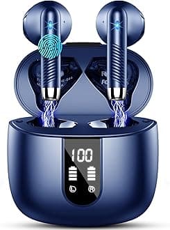 Wireless Earbuds Bluetooth 5.4 Headphones NEW Wireless Headphones with 4 ENC Mic, 56H Bluetooth Earphones in Ear Noise Cancelling Deep Bass, Mini Ear Buds Bluetooth Earbuds IP7 Waterproof LED Display