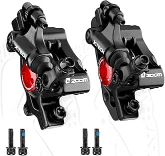 Zoom Hydraulic Disc Brake Calipers: HB-100 MTB Bike Disc Brakes Front & Rear Caliper Set for Mountain, Road Bicycle AMD E-Bike