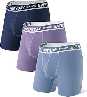 Cotton Dual Pouch Men's Underwear Comfortable Soft Breathable Everyday Boxer Briefs for men 7 Pack