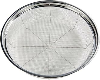 Fine Mesh Strainer for Kitchen, Stainless Steel Colander Bowl for Pasta, Rice, Fruit, Metal Net Baskets with Resting Base - Strain, Drain, Rinse （Diameter 11.61 inch）