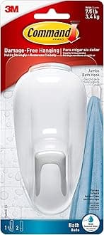 3M Bathroom Hook & Command Water Resistant Strips 1 Pk