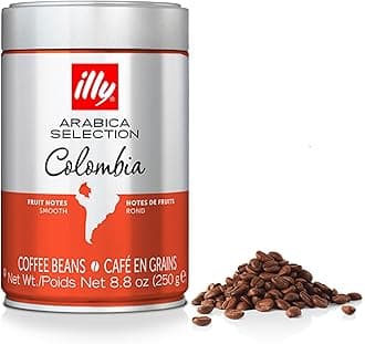 Colombia Coffee Beans, 100% Arabica, Medium Roast, Intensity 4/9, Single Origin, Smooth & Fruity with Delicate Notes, Suitable for Bean to Cup & Fresh Grinding, 250g