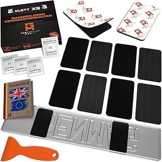 GENMAG® Number Plate Holder [Extra Strong & Universal] Frameless License Plate Holder for Cars | Invisible Car Registration Plate Frames | Weatherproof Adhesive | Removable License Plates