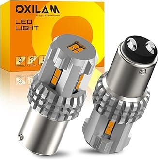OXILAM 1157 2057 2357 7528 BAY15D LED Bulb Amber Yellow Replacement for Turn Signal Light, Brake Lights, Tail Lights, Blinker Lights, Side Marker Light Extremely Bright