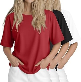 3 Pcs Womens Half Sleeve Top Elbow Length T Shirt Women Round Neck Basic T Shirt Summer Casual Blouses