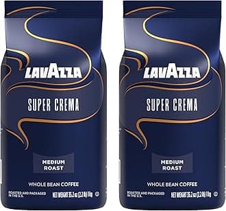 Super Crema Espresso Coffee Beans, Medium Roast, 1 kg - Pack of 2