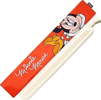 Disney Stitch Hot Water Bottle with Fleece Cover - 1.7 or 2 Litre Capacity Rubber Hot Water Bag - Cosy Gifts for Women (Red Minnie Long)