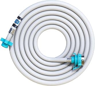 Eightiz 3 Meter Flexible PVC Washing Machine Inlet Hose water pipe, Universal Water Inlet with Tap adaptor Connector for Top & Front Load Fully Automatic