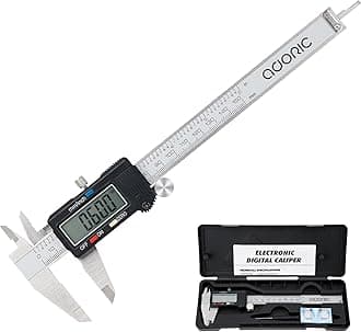 Digital Caliper, Electronic Digital Caliper Stainless Steel Body with Large LCD Screen | 0-6 Inches | Inch/Millimeter Conversion