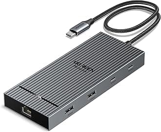 UGREEN Laptop Docking Station Dual Monitor, Revodok Pro 10-in-1 USB C Hub, Dual 4K@60Hz with 2 HDMI, 3x 10Gbps USB-A/C, 100W PD, Ethernet, SD/TF, Aluminum USB-C Dock for Dell, HP, ThinkPad Laptops