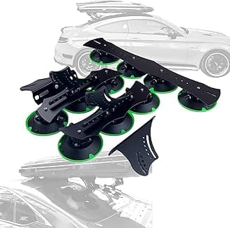Suction Cup Roof Racks for Cars Without Rails Like Tesla Model 3 Toyota Camry Corolla Honda Civic to Install Rooftop Cargo Carrier Hard Shell Box Bike Racks Kayak Racks Ski Snowboard Racks
