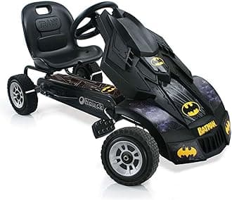- hauck Batmobile Pedal Go Kart, Superhero Ride On Batman Car Vehicle for Kids, Black