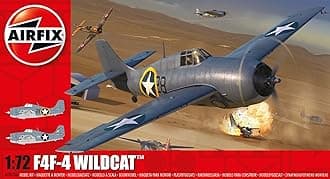 AIRFIX - Model Set - A02070A Grumman F4F-4 Wildcat Model Building Kit - Plastic Model Plane Kits for Adults & Children 8+, Set Includes Sprues & Decals - 1:72 Scale Model