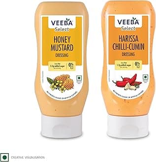 Veeba Honey Mustard Dressing, 300gVeeba Harissa Chilli Cumin Dressing, 300g