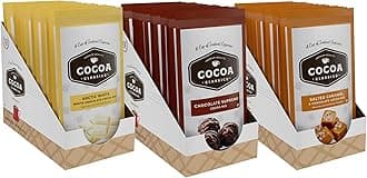 Cocoa Classics Variety Pack: Cocoa Mix, Chocolate Supreme, Arctic White, Salted Caramel Hot Chocolate Made with Nonfat Milk, Just Add Water, Make Hot or Iced, 1.25oz Packets (Pack of 36)