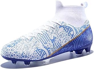 curunectUnisex-Adult Soccer Cleats Tacos de Futbol para Hombre Lightweight Futsal Training Football Shoes for Big Boys