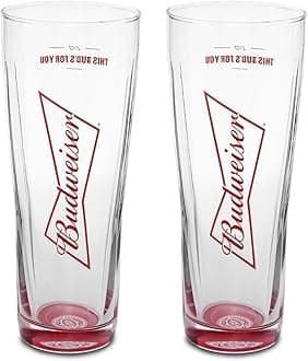 Boelter Brands Budweiser Signature Pint Set, 16-ounce, 2-Pack