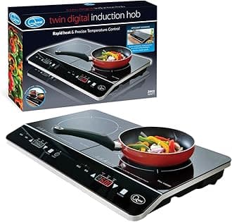 35840 Digital Double Induction Hob & Hot Plate / 10 Temperature Settings From 60-240°C/Touch Control with LED Display/Automatic Overheat Protection / 2800W