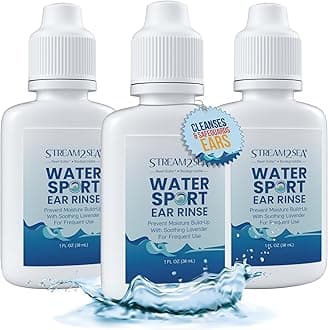 Stream2Sea Water Sport Ear Rinse for Swimmers, Divers and Surfers 1 Fl oz - Biodegradable Natural Ear Drops for Swimmers - Ear Drops with Oregano and Lavender Oils - to Keep Ears Healthy, 3 Pack