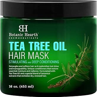 Botanic Hearth Tea Tree Hair Mask & Deep Conditioner, Moisturizes & Protects Hair & Scalp | With Soy Protein, Vitamin E, Collagen, Keratin & Coconut Oil | 16 Oz (Packaging May Vary)