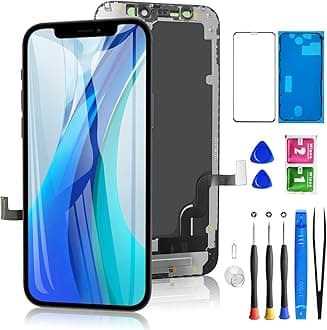 for iPhone 12 Mini Screen Replacement 5.4 Inch, Diykitpl 3D Touch LCD Digitizer Screen for A2398,A2399,A2400 with Repair Tools Kit+Magnetic Screw Mat+Screen Protector+Waterproof Seal