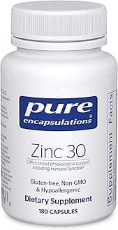 Zinc 30 mg - Supplement for Immune System Support, Growth and Development, and Wound Healing* - with Zinc Picolinate 30 mg - 180 Capsules