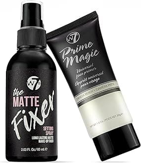 W7 Prime Magic & The Fixer Matte Set - Makeup Primer & Setting Spray Duo for a Smooth, Matte Finish - Pore Minimiser & Shine Control - Quick-Drying, Non-Sticky - Vegan & Cruelty-Free