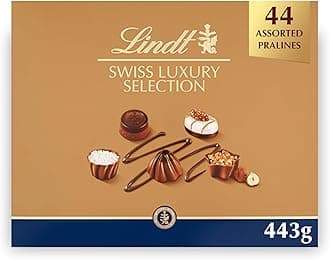 Lindt Swiss Luxury Selection – 443g Extra Large Gift Box – Chocolate Assortment – Milk, Dark & White Pralines for Him & Her