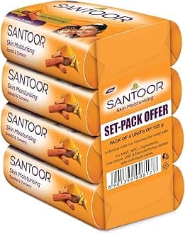 Sandal & Turmeric Soap for Total Skin Care, 125g (Pack of 4)