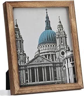 UHUD CRAFTS Wooden Rectangular Table-Top & Wall Hanging Photo Frame | Solid Wood Picture Frame for Table Decor, Wall Decor, Office & Home (27.5L x 22.5W cm)