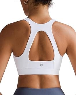 RUNNING GIRL Sports Bras for Women High Support,Racerback Molded Cup Sports Bra with Sewn in Pads