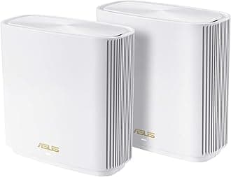 ZenWiFi AX6600 Tri-Band Mesh WiFi 6 System (XT8 2PK) - Whole Home Coverage up to 5500 sq.ft & 6+ rooms, AiMesh, Included Lifetime Internet Security, Easy Setup, 3 SSID, Parental Control, White