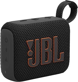 Go 4 - Ultra-Portable, Waterproof and Dustproof Bluetooth Speaker, Big JBL Pro Sound with Punchy bass, 7-Hour Built-in Battery, Made in Part with Recycled Materials (Black)