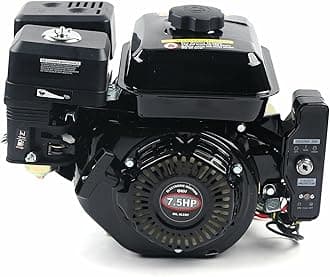 Futchoy 7.5HP Gas Engine Electric Start Side Shaft Motor HVO Gasoline Engine 3600RPM Used for Compressor Ripper, Lawn Mower