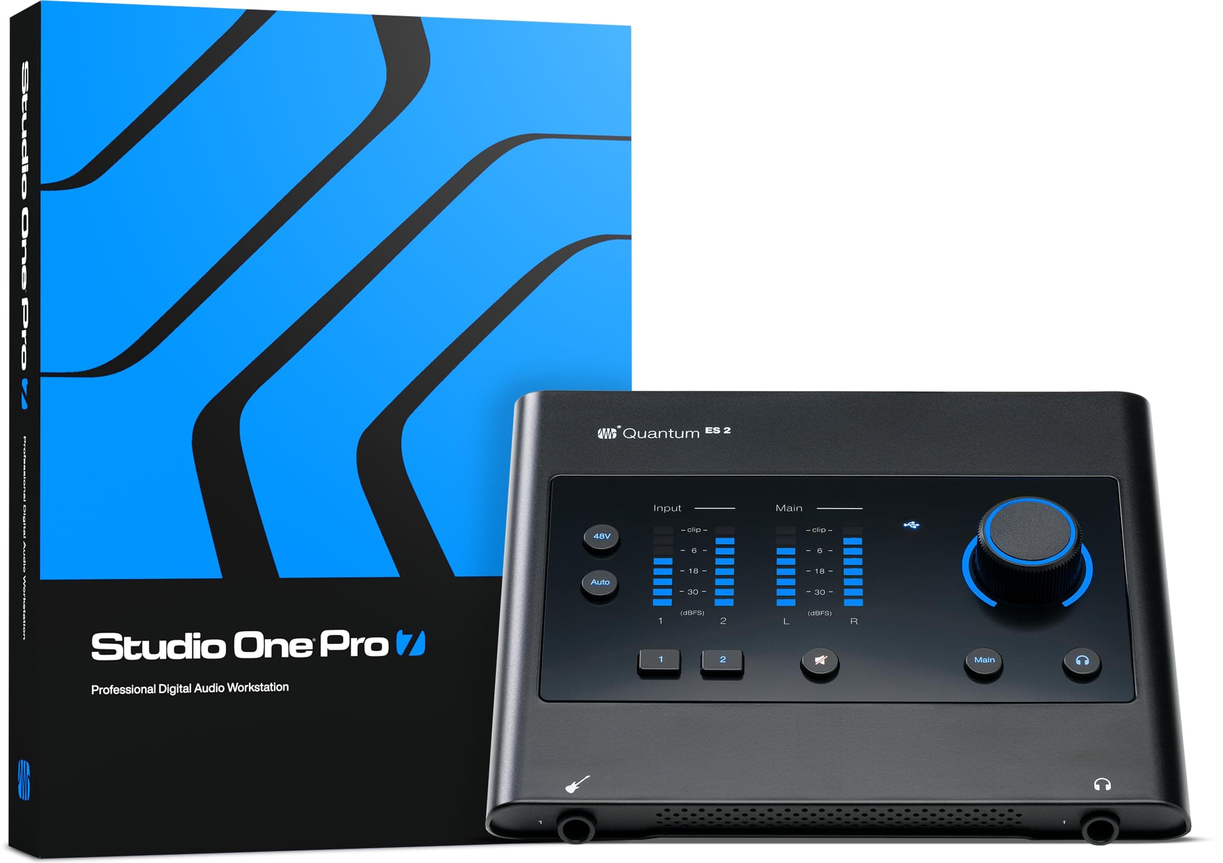PreSonus Quantum ES 2 2 x 2, 24-bit / 192 kHz USB-C Audio Interface With 6-Month Studio One+ Membership Included