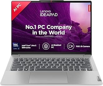 Lenovo IdeaPad Slim 5 Intel Core Ultra 5 125H Built-in AI 14" (35.5cm) WUXGA-IPS 300Nits Thin & Light Laptop (16GB/512GB SSD/Win 11/MSO 21/FHD+IR Cam/3Mon Game Pass/Grey/1.4Kg), 83DA0002IN