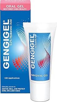 Gengigel Oral Gel 20ml – Hyaluronic Acid Mouth Ulcer Treatment for Adults, Gum Repair & Gum Disease Support, Targeted Gel for Mouth Ulcers, Inflamed or Bleeding Gums