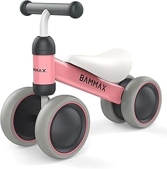 Toddler Ride On Toy | Baby & Toddler Balance Bike | Easy Glide Wheels & Safer Toddler Bicycle Steering | Indoor/Outdoor Alternative to Baby Walkers for Boys & Girls | Pink, One Size