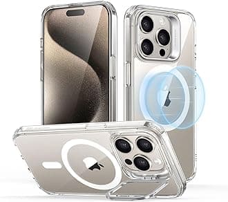【Award-Winning Design Series!】ESR iPhone 15 Pro Case, MagSafe Compatible, Hidden Stand, Adjustable, Wireless Charging Support, US Military MIL Standard, Shockproof, Scratch-Resistant, Lightweight