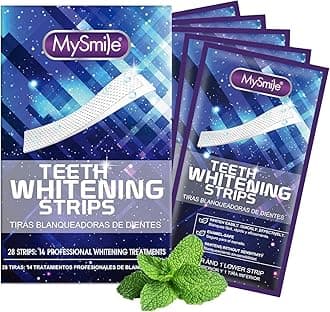 – Professional Teeth Whitening Strips 14 Treatments, Peroxide Free, Non-Sensitive Formula, Whitening for Sensitive Teeth, Enamel Safe Teeth Whitener for Smokers, Coffee Drinkers, Yellow Stains