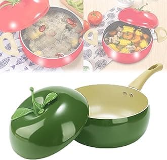 With Lid Fruit Shaped Pans,With Lid Vegetable Shaped Pans,Cute Nonstick Soup Pot Pasta Pan,Multifunction Cooking Pot With Handles for Stewing Poaching Frying (Avocados,Milk Pan)