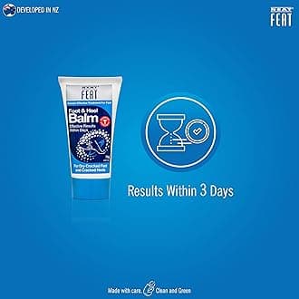 Neat Feat Foot and Heel Balm, 2 for 1, Moisturizing Foot Cream, for Dry & Cracked Skin on Heels and Feet, 5.2 Fl Oz