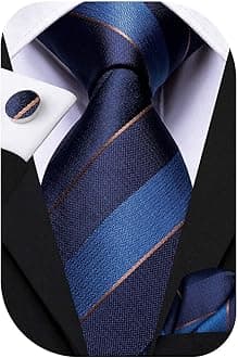 Silk Paisley Necktie and Pocket Square Cufflinks Set